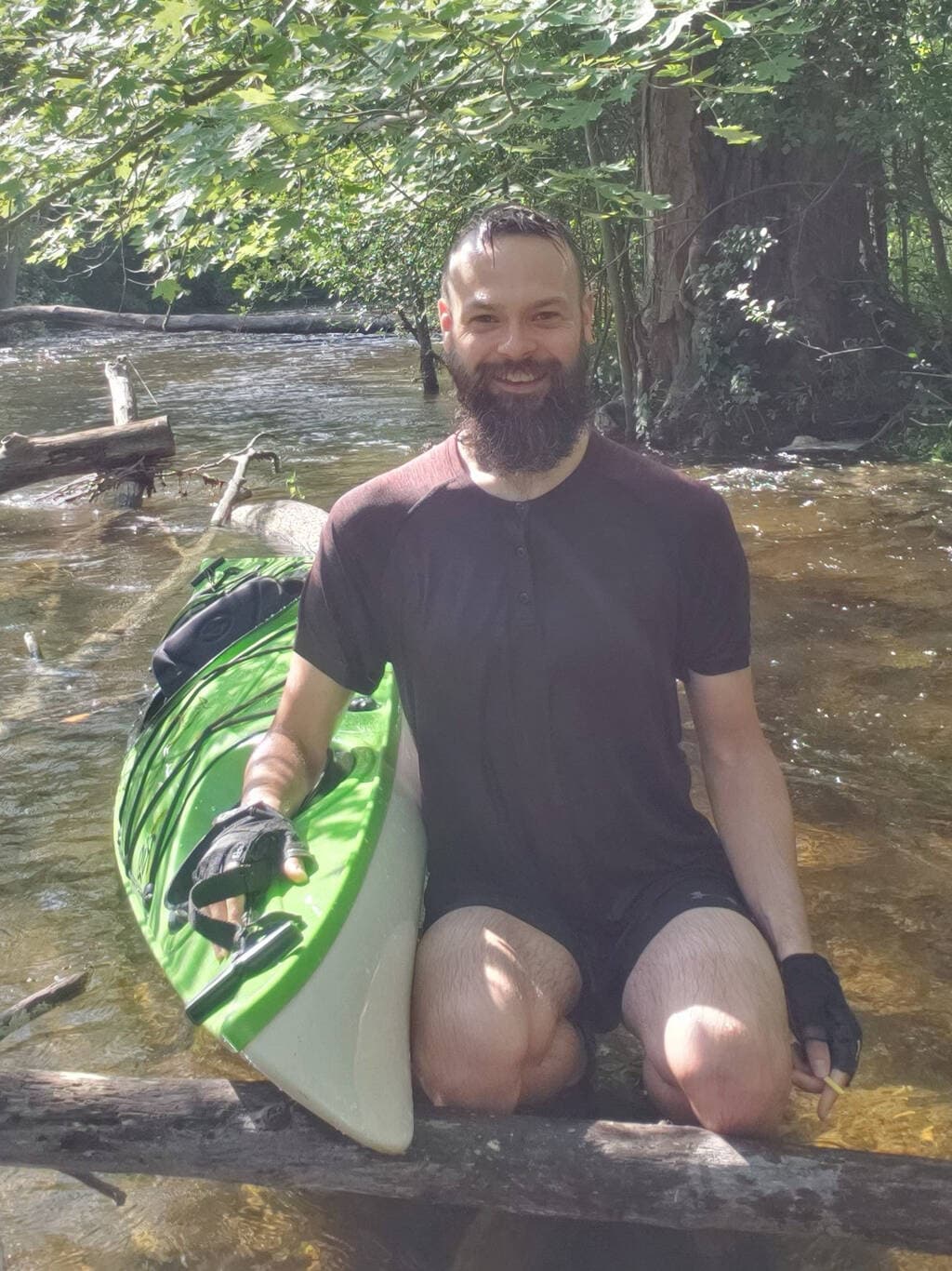 Joseph Malicke kayaking